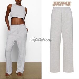 Skims loose boyfriend pant light heather grey NWT M